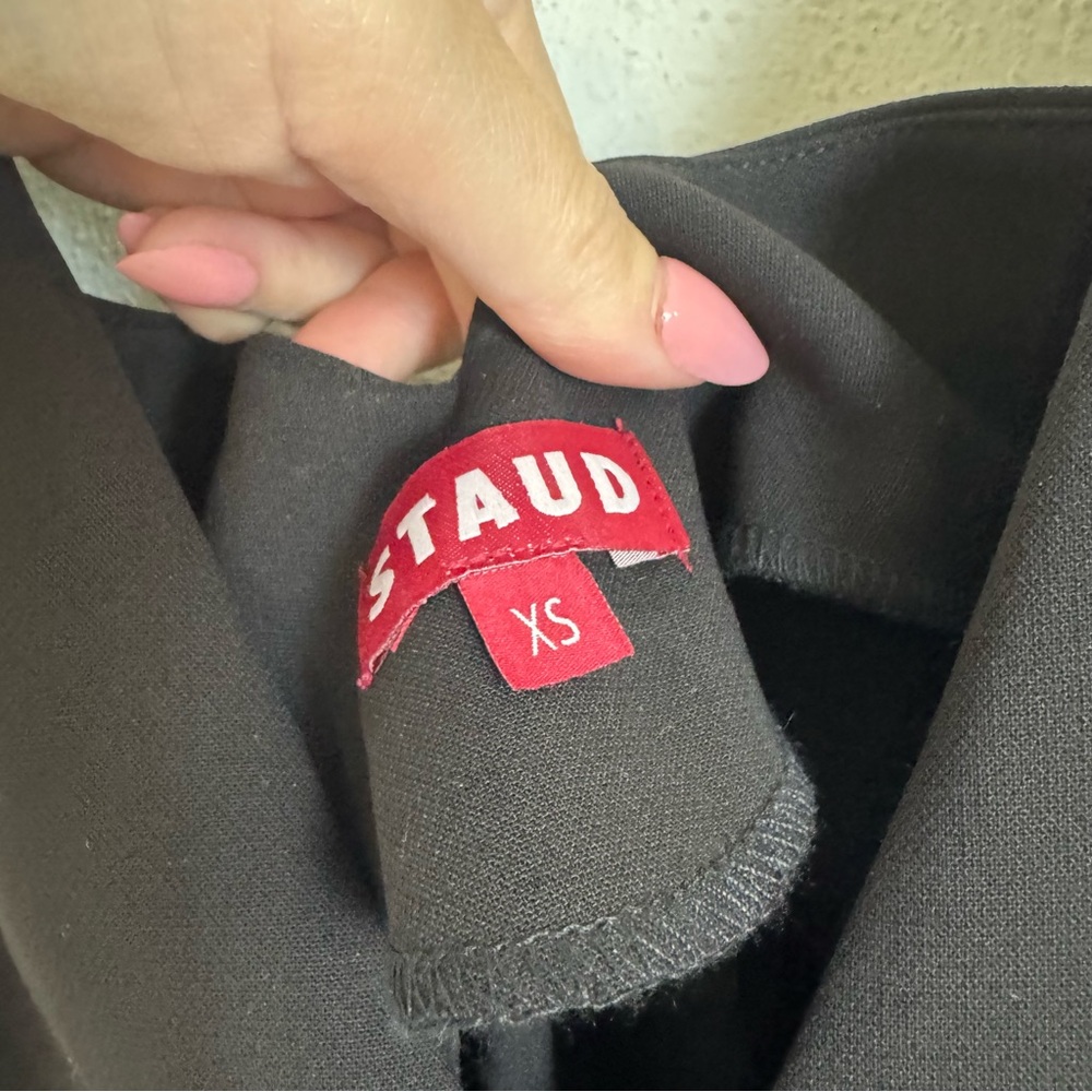 Staud Zora black plunge neck maxi gown dress - Picture 9 of 9